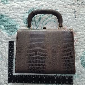 Vintage 1960s faux alligator handbag